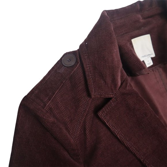 Halogen Blazer womens  Burgundy Cotton Corduroy  Size Medium - Picture 5 of 13